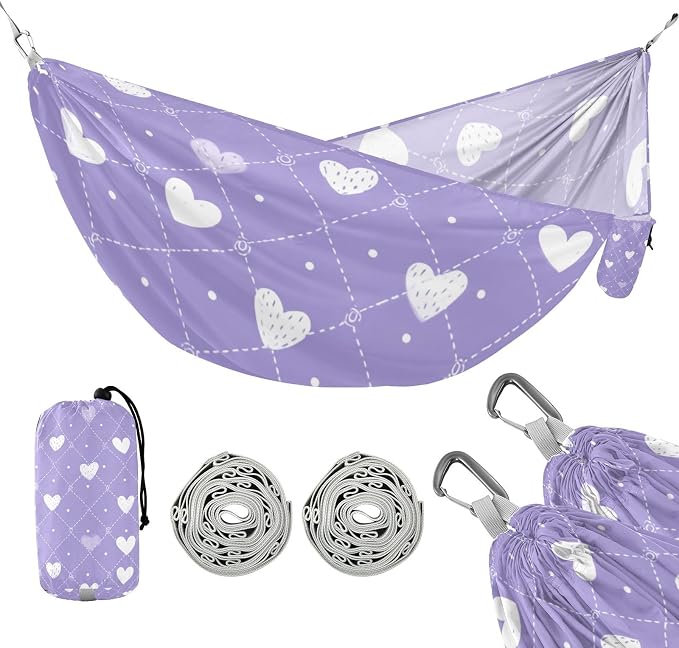 Diamond Grid Purple Hearts