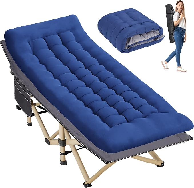 Dark Grey Cot/Blue Pad