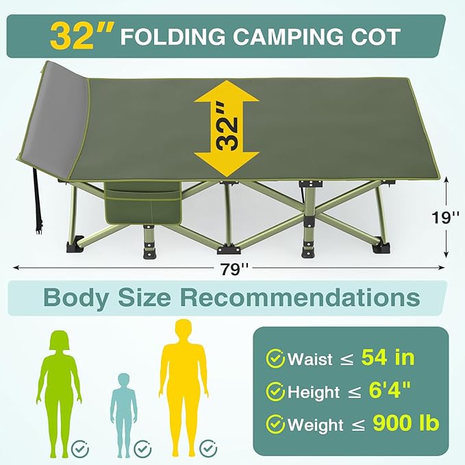 Green Cot + Green Mattress