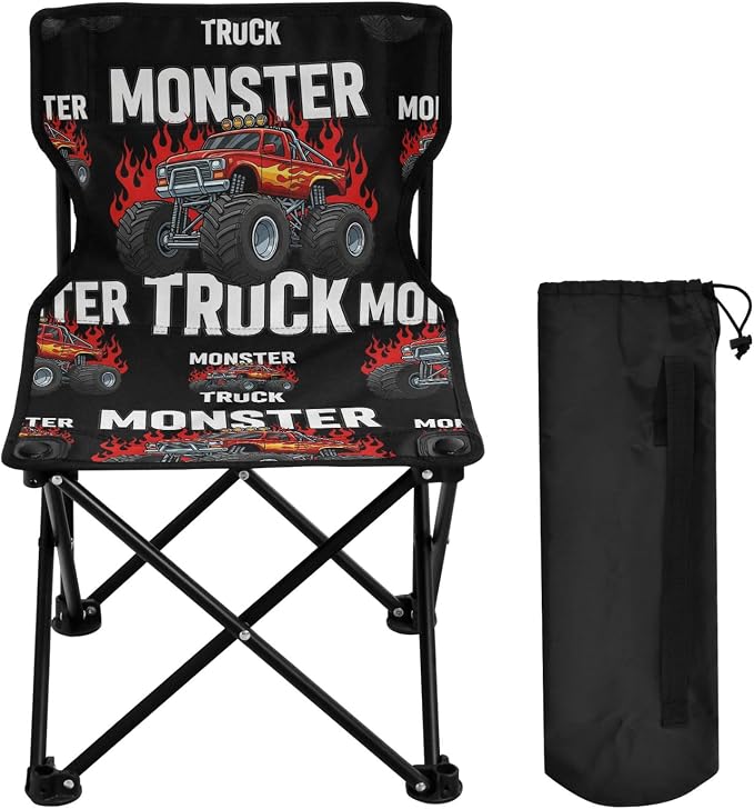 Monster Truck With Fire Black