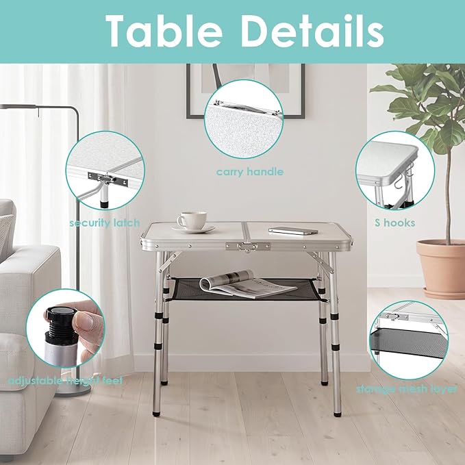 3 Heights Table With Mesh Layer