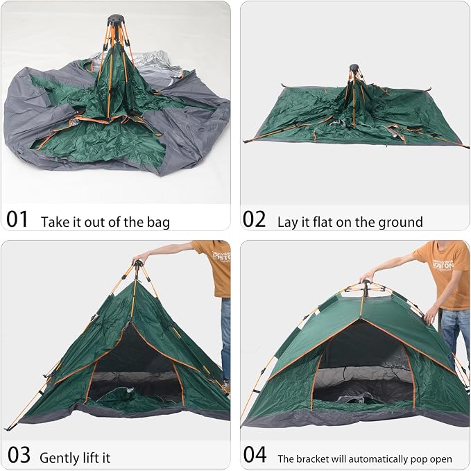 Single-layer Instant Tent | Blue | 4 Person