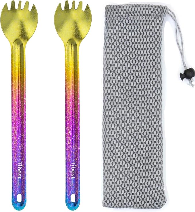 Titanium Long Sporks,Colorful