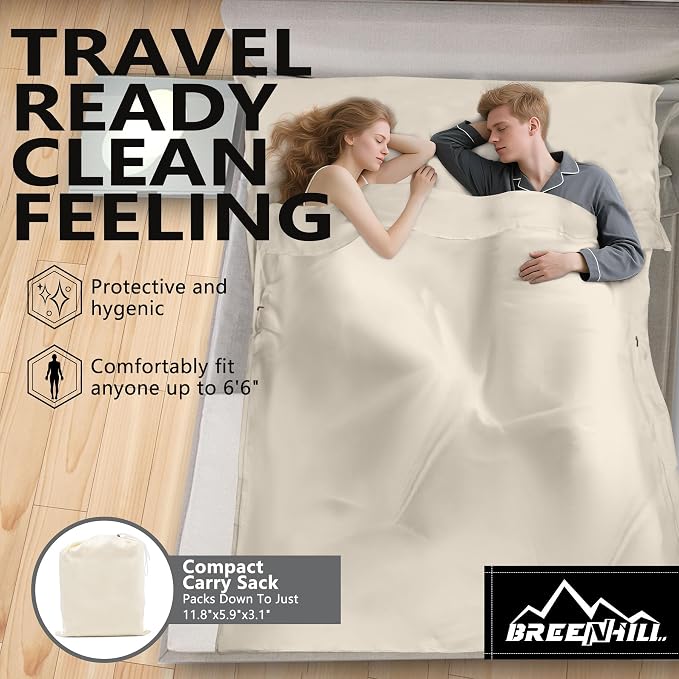 Double (Fits 2 People) - White with Zipper