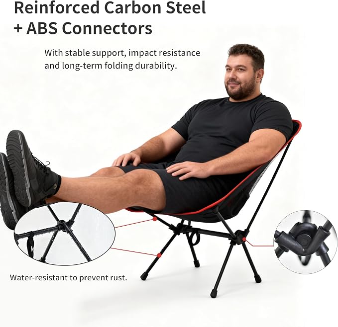 Low Backrest, Black and Red