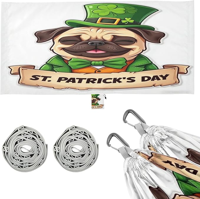 St. Patrick's Day Pug Leprechaun