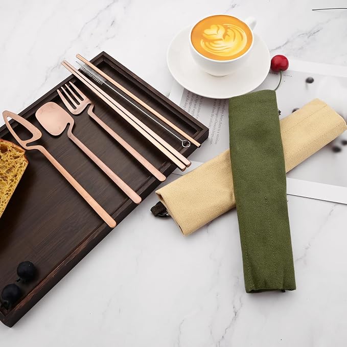 Rose gold - Khaki pouch