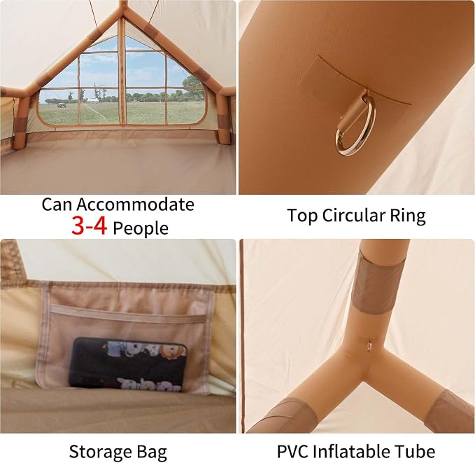 9.74ft*6.46ft*6.56ft (Beige)(3-4 person)