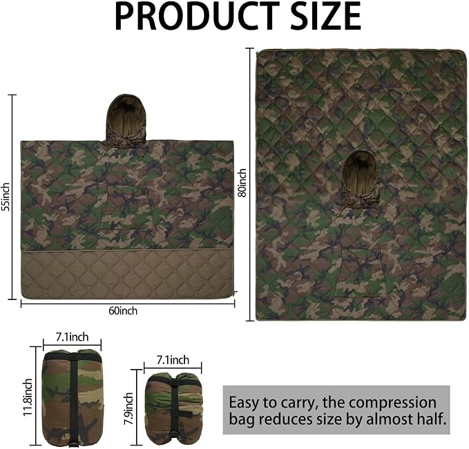 Hooded Us 4 Color Woodland