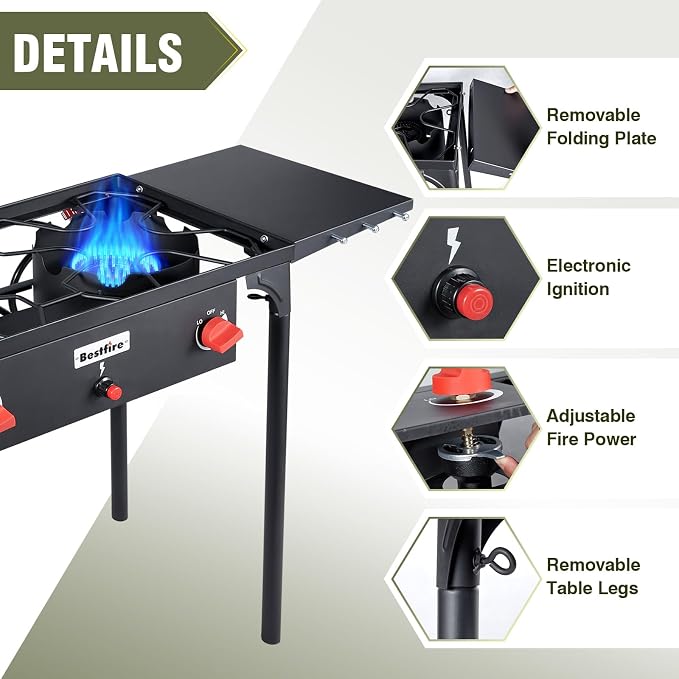 Stove-Auto Ignition+Side Shelves