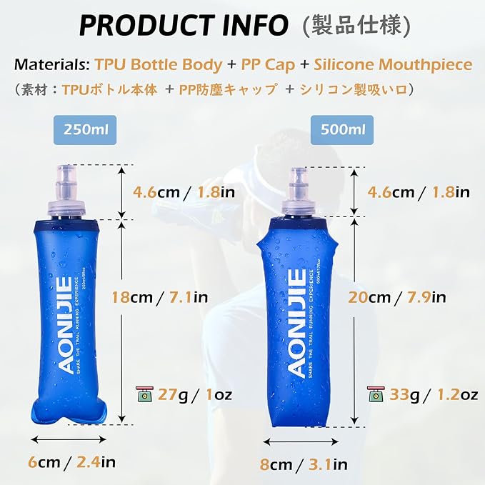 500ml/16.9oz - Pack of 2