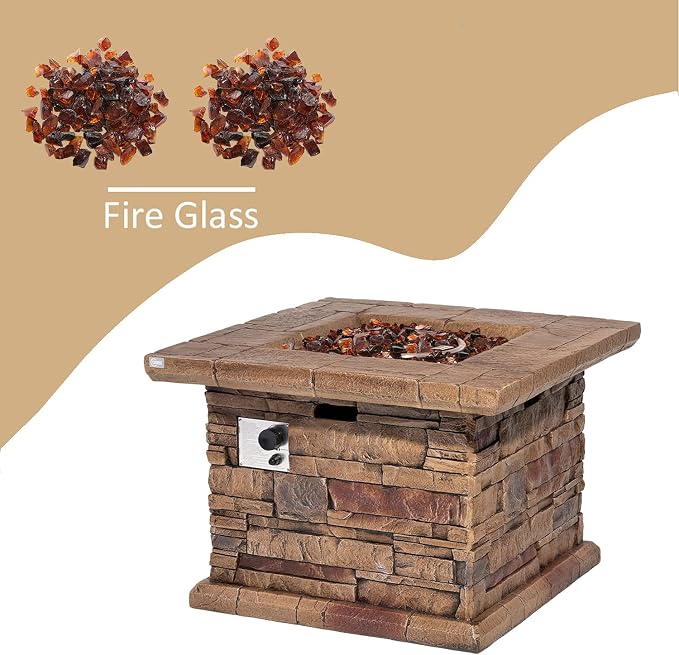 Amber Yellow Fire Glass
