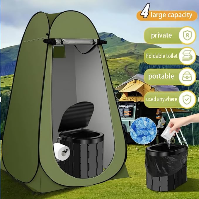Toilet+black tent