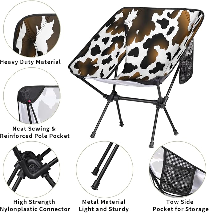 Animal Cow Pattern Print Black