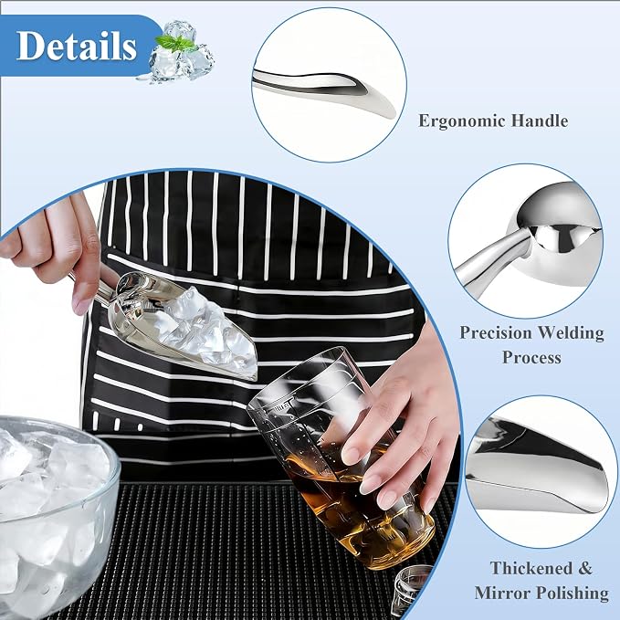 Black | Stainless Steel Scoop