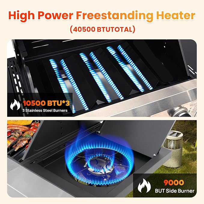3-Burner, 40500 BTU