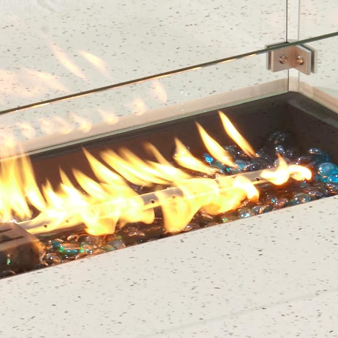 Terrazzo White+Blue Glass