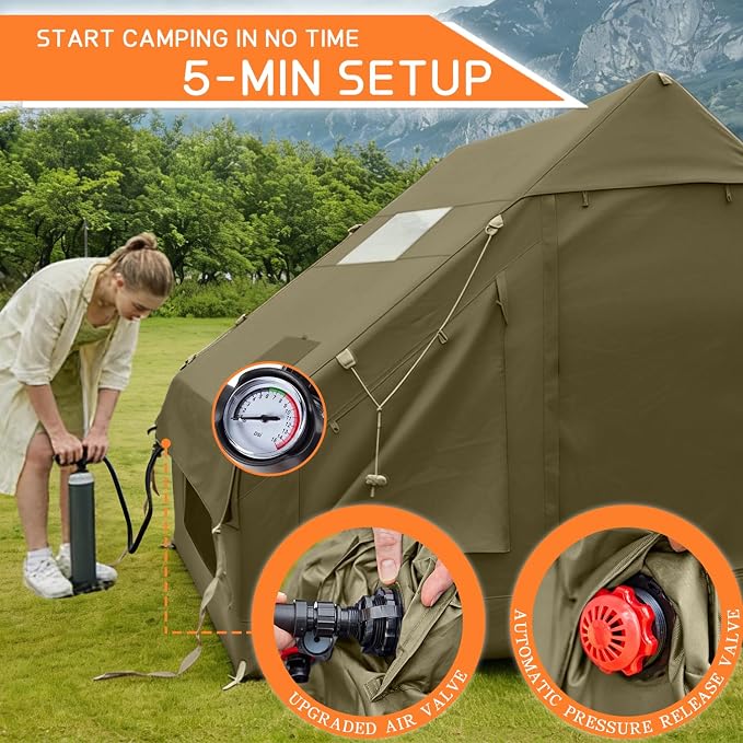 New Update 4-6 Person Skylight and Stove Jack/Green