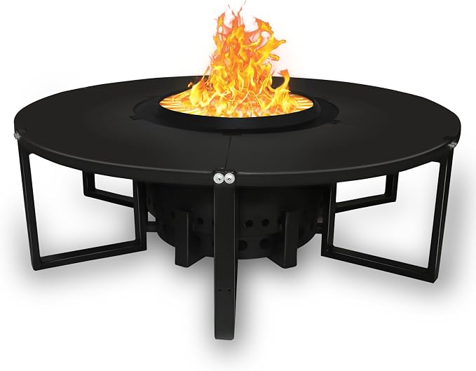 Smokeless Fire Pit + Surround Table