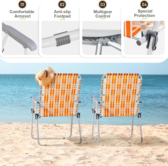 Orange & White