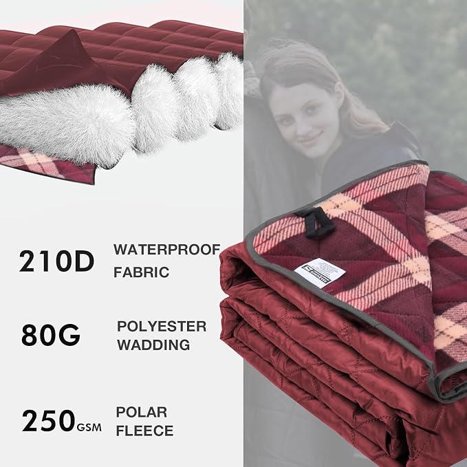 Wine Red Outer With Red Plaid Fleece