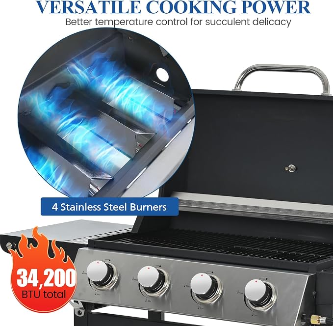Black;4 Burner