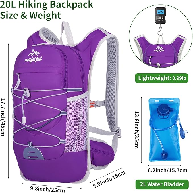 purple with 2L water bladder