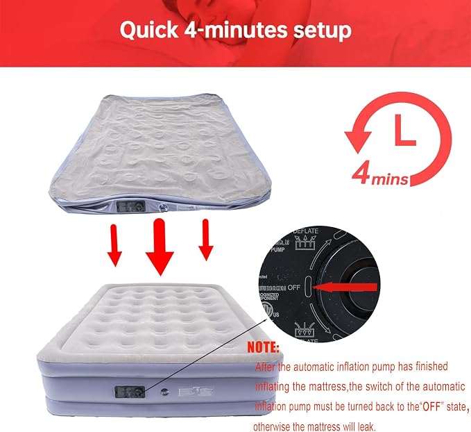High Bed Queen Gray