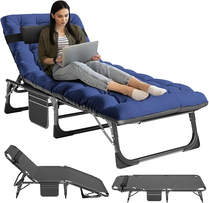 Black Chair/Blue Pad