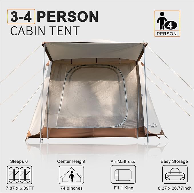 4 Person khaki