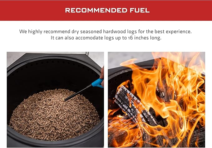 Black Portable Smokeless Firepit