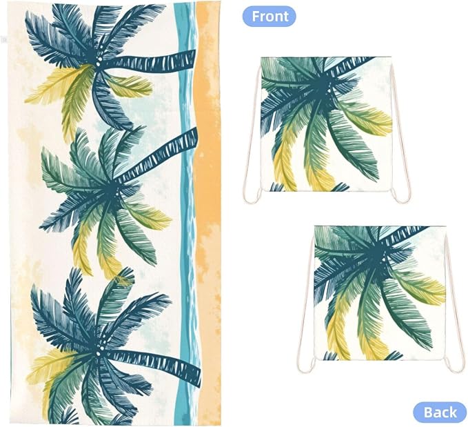 Tropical Palm Trees Beach Scene
