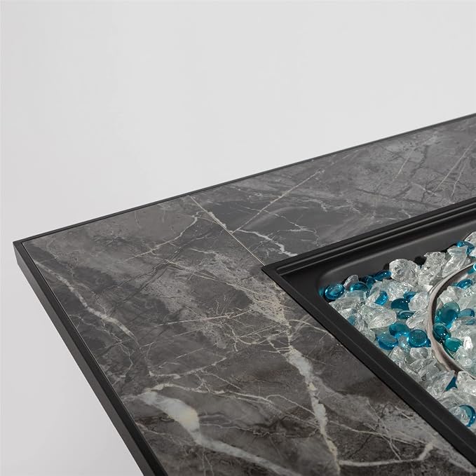 30in Espresso Square Fire Table