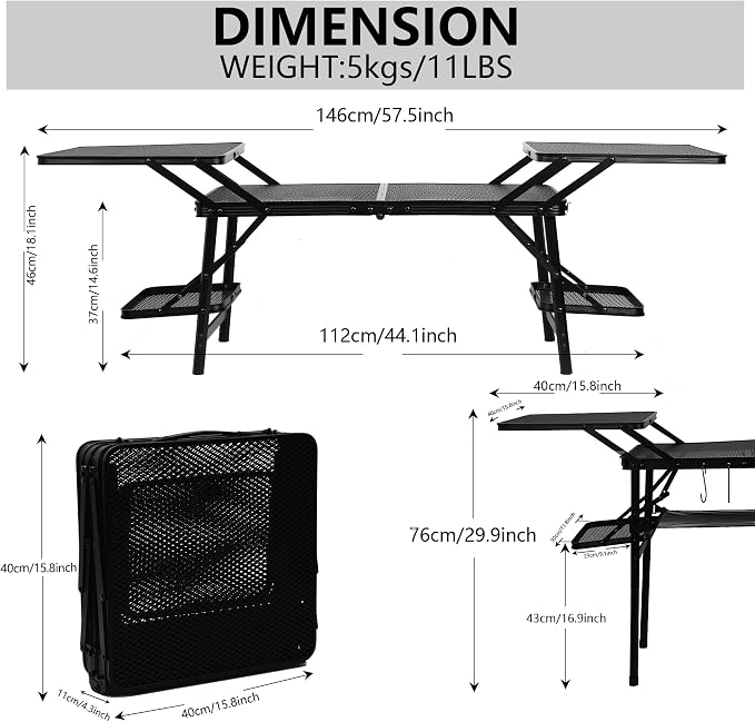 Black W/ 4 Side Table