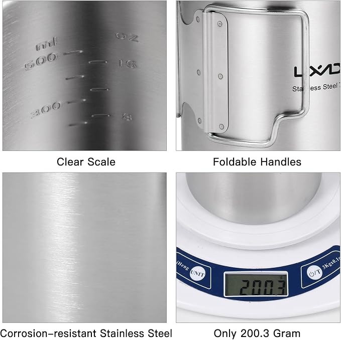 750ML Stainless Steel Cup with Spoon