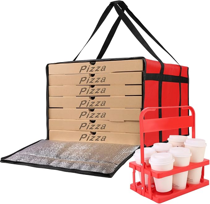 Red Bag with Drink Carrier