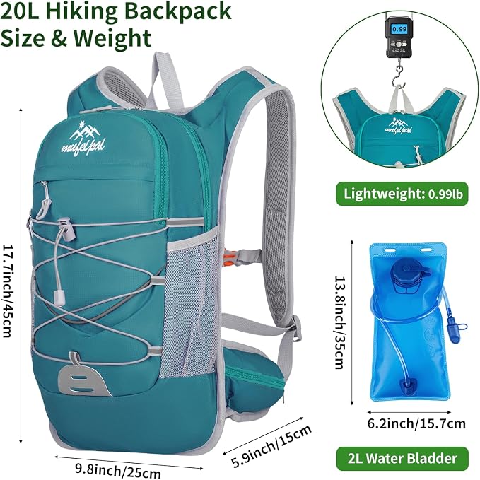blue with 2L water bladder