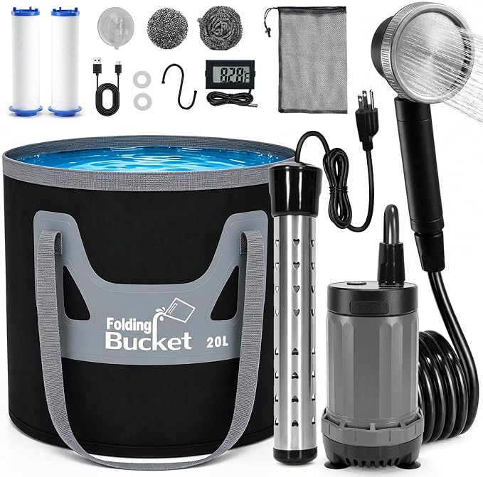 Grey + Black Bucket Heater