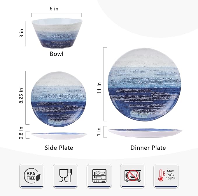 Sky Blue and White Retro