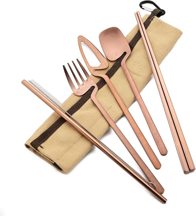 Rose gold - Khaki pouch