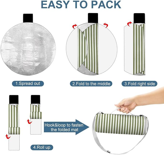 Olive Green and White Candy Stripes