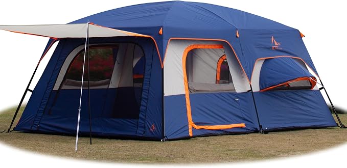 Dark Blue-12 Person-2 Bay Windows