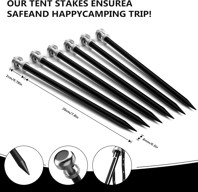 Black Tent Stakes