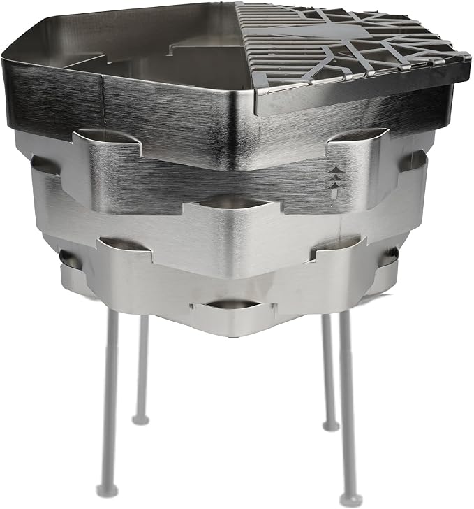 Stainless Steel Firepit with a Grill