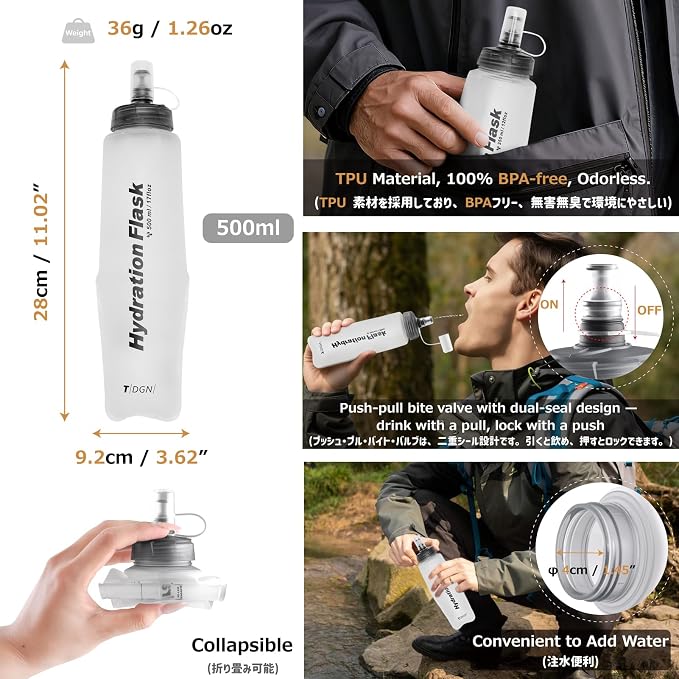 #4 Grey with a 500ml Water Bottle
