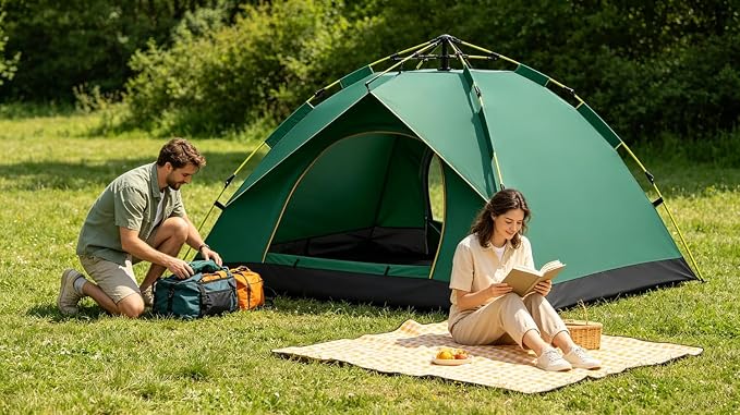 Single-layer Instant Tent | Green | 2 Person