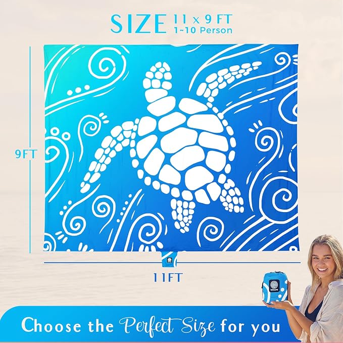 Gradient Blue Sea Turtle