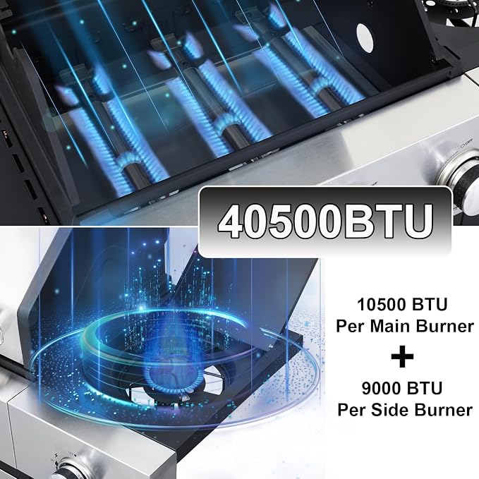 3+1 burner with cover