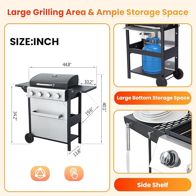 4-Burner, 34200 BTU