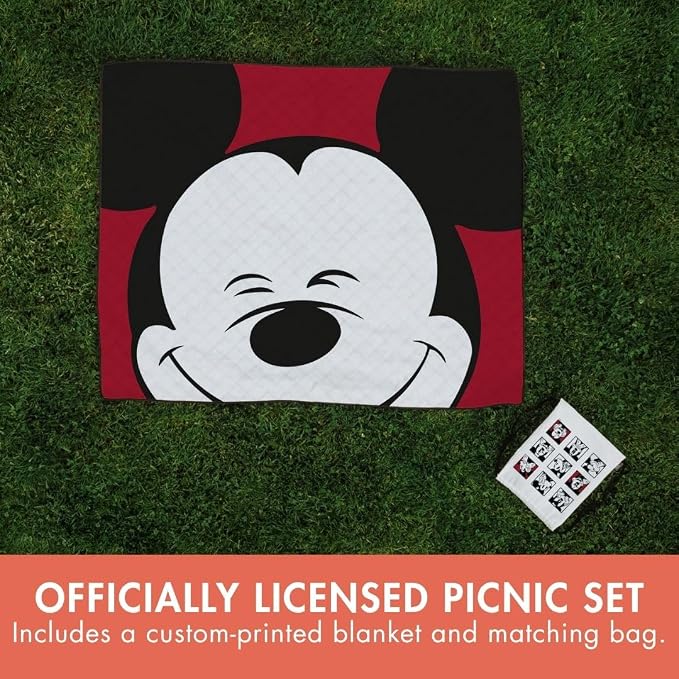 Disney Mickey Mouse - Mickey Face With Red Background